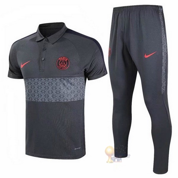 Calcio Maglie Set Completo Polo Paris Saint Germain 20 21 Grigio